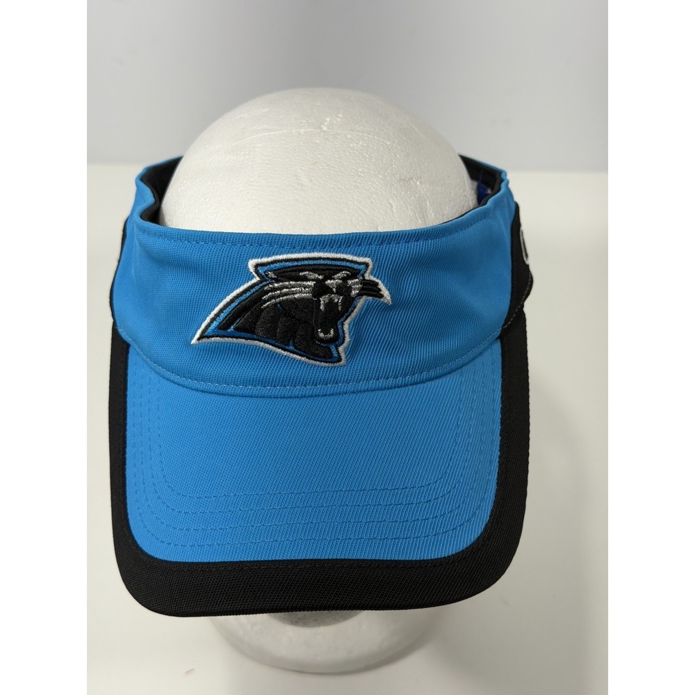 Carolina Panthers NFL Reebok Visor Hat Blue Black On Field Y2K One Size